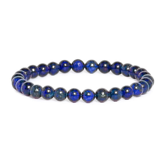 Lapis Lazuli Stretch Bracelet for Men and Woman - The stone of Truth and Loyalty - Picture 2 of 4